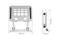 Miniatyrbillede 3 af 3: INF 360° roterende tabletstativ i aluminiumslegering til 4-12,8 tommer enheder