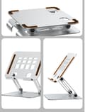 Miniatyrbillede 1 af 3: INF 360° roterende tabletstativ i aluminiumslegering til 4-12,8 tommer enheder
