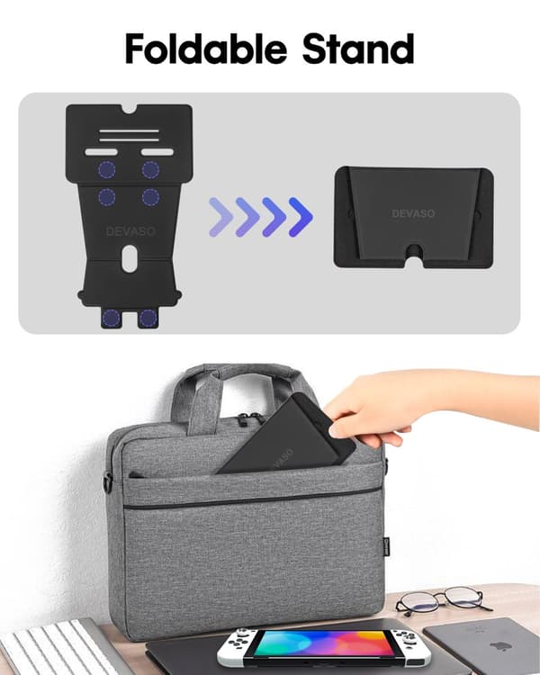 INF DEVASO sammenleggbart skrivebordsstativ for Nintendo Switch OLED/SN/Lite