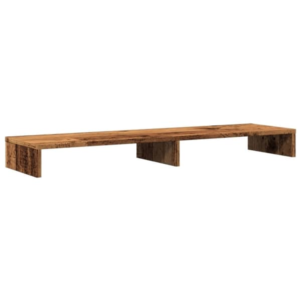 vidaXL Skjermhylle gammelt tre 100x27x10 cm konstruert tre