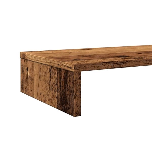 vidaXL Skjermhylle gammelt tre 100x27x10 cm konstruert tre