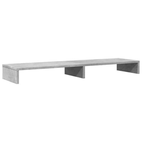 vidaXL Näyttöteline betoninharmaa 100x27x10 cm tekninen puu
