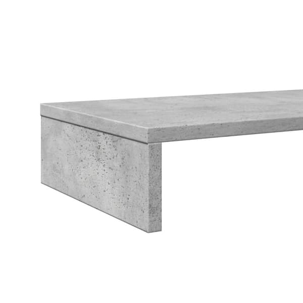 vidaXL Näyttöteline betoninharmaa 100x27x10 cm tekninen puu
