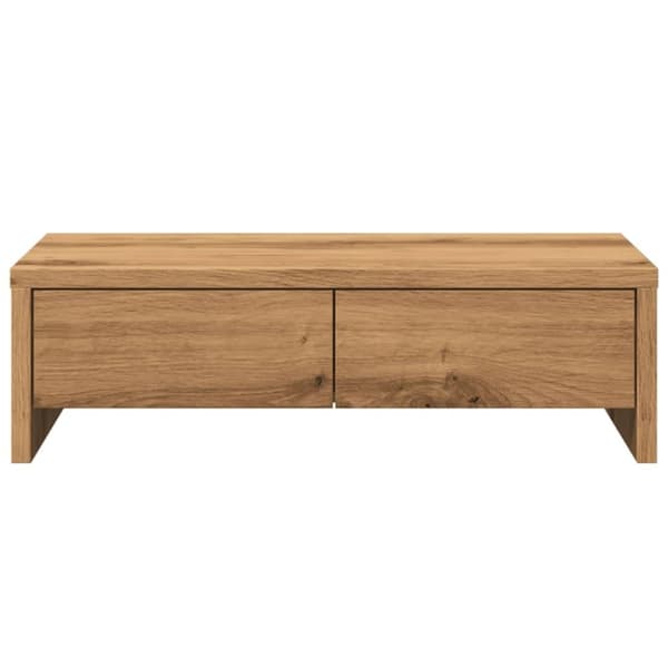 vidaXL Skärmställ med lådor ek 50x27x15 cm konstruerat trä