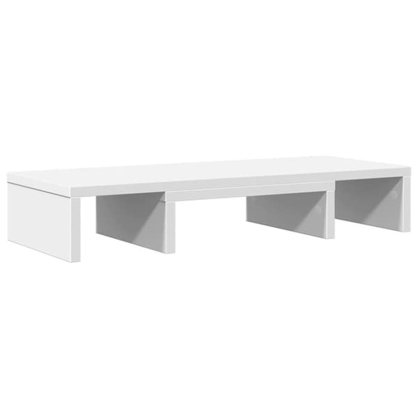 vidaXL Näyttökoroke säädettävä valkoinen 60x24x10,5 cm tekninen puu