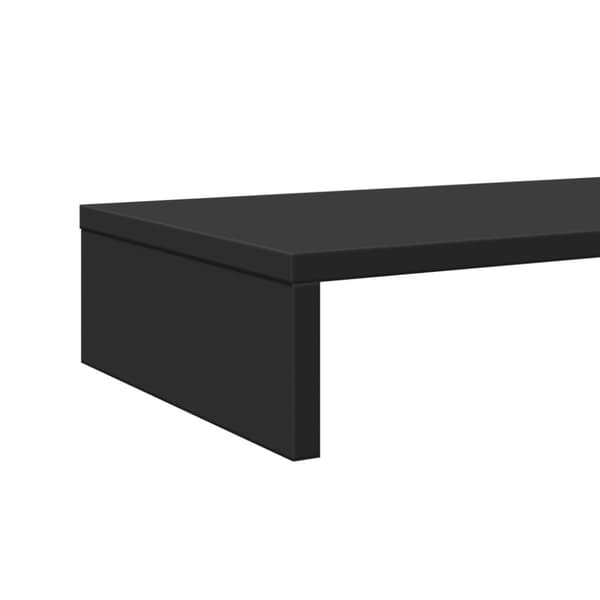 vidaXL skærmholder 100x27x10 cm konstrueret træ sort