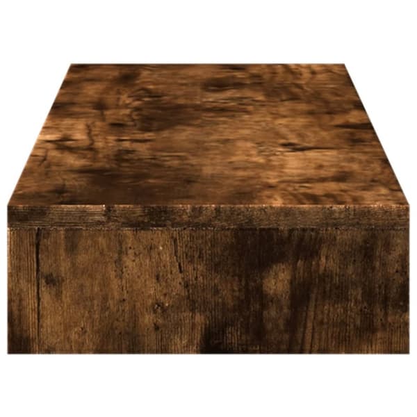 vidaXL skærmstander 100x27x10 cm konstrueret træ røget egetræsfarve
