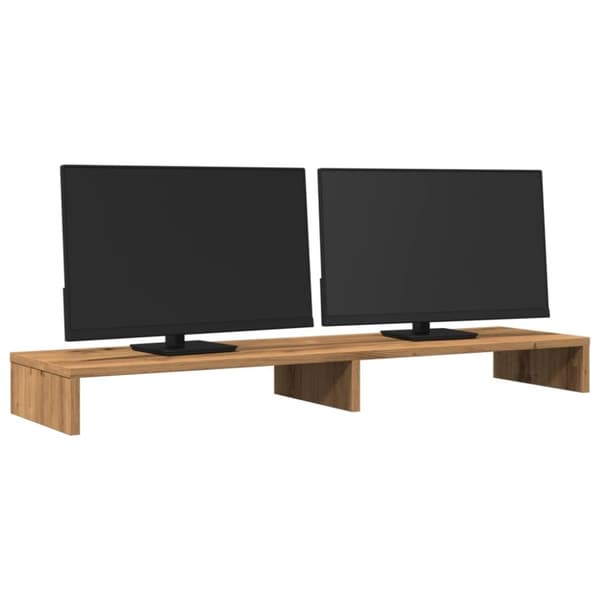 vidaXL skærmholder 100x27x10 cm konstrueret træ kunsteg