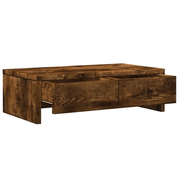 vidaXL Näyttöteline laatikoilla savutammi 50x27x15 cm tekninen puu