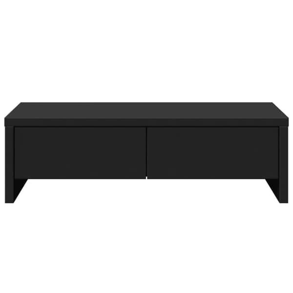 vidaXL skærmholder med skuffer 50x27x15 cm konstrueret træ sort