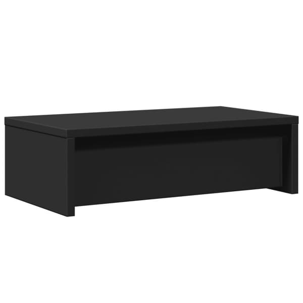 vidaXL skærmholder med skuffer 50x27x15 cm konstrueret træ sort