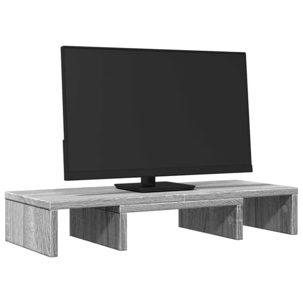 vidaXL skærmholder 60x24x10,5 cm konstrueret træ grå sonoma-eg