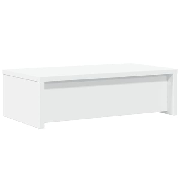 vidaXL skærmholder med skuffer 50x27x15 cm konstrueret træ hvid