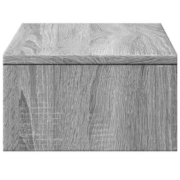 vidaXL skærmholder med skuffer 50x27x15 cm konstrueret træ grå sonoma