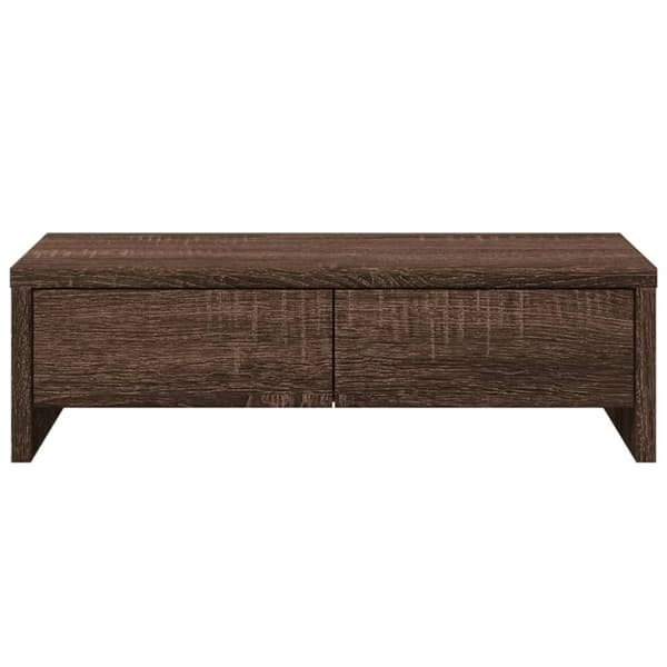 vidaXL Näyttöteline laatikoilla ruskea tammi 50x27x15 cm tekninen puu