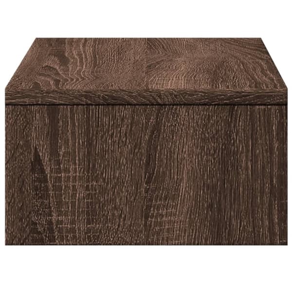 vidaXL Näyttöteline laatikoilla ruskea tammi 50x27x15 cm tekninen puu