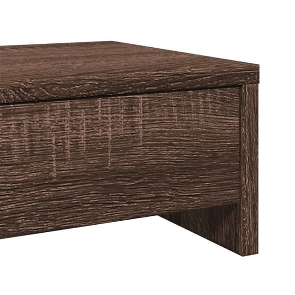 vidaXL Näyttöteline laatikoilla ruskea tammi 50x27x15 cm tekninen puu