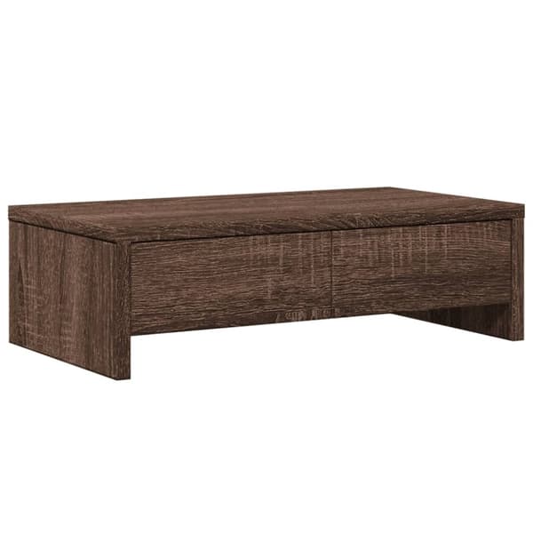 vidaXL Näyttöteline laatikoilla ruskea tammi 50x27x15 cm tekninen puu