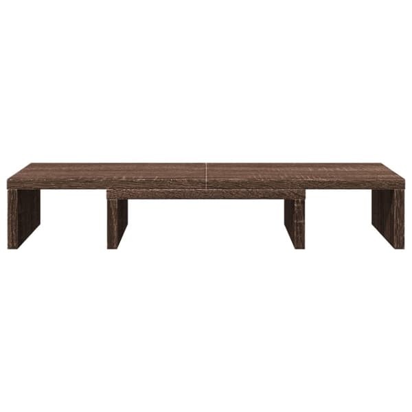 vidaXL skærmholder 60x24x10,5 cm justerbar konstrueret træ brunt eg