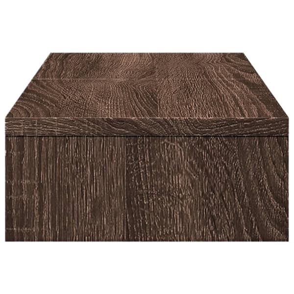 vidaXL skærmholder 60x24x10,5 cm justerbar konstrueret træ brunt eg