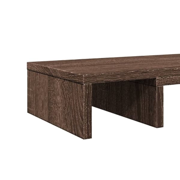 vidaXL skærmholder 60x24x10,5 cm justerbar konstrueret træ brunt eg