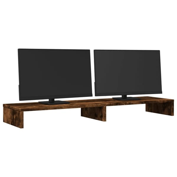 vidaXL Skjermhylle røkt eik 100x27x10 cm konstruert tre