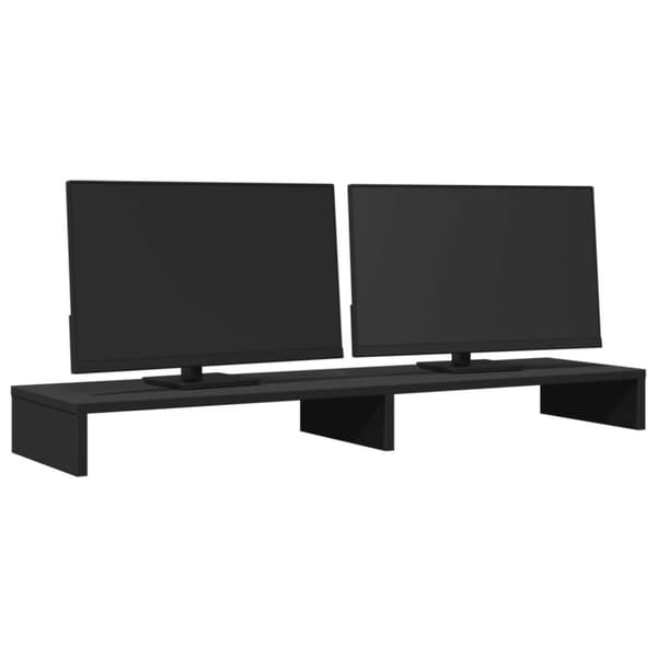 vidaXL Skärmställ svart 100x27x10 cm konstruerat trä