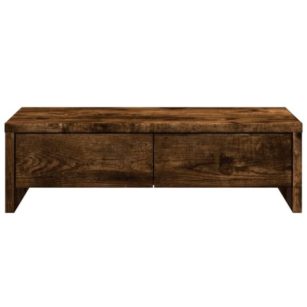 vidaXL Skärmställ med lådor rökfärgad ek 50x27x15 cm konstruerat trä
