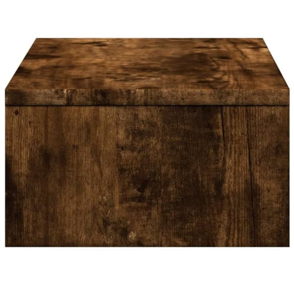 vidaXL Skärmställ med lådor rökfärgad ek 50x27x15 cm konstruerat trä