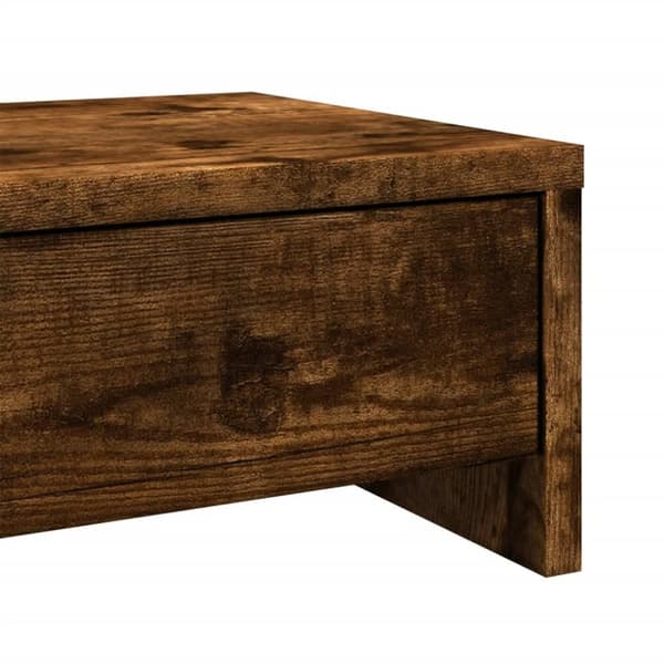 vidaXL Skärmställ med lådor rökfärgad ek 50x27x15 cm konstruerat trä