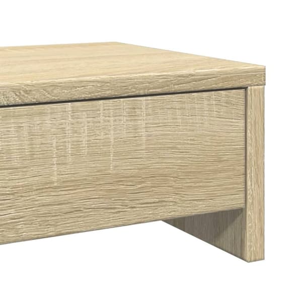 vidaXL Skjermstativ med skuffer sonoma eik 50x27x15 cm konstruert tre