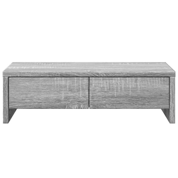 vidaXL Skärmställ med lådor grå sonoma 50x27x15 cm konstruerat trä