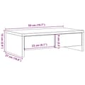 Miniatyrbilde 11 av 11: vidaXL Skjermstativ med skuffer gammelt tre 50x27x15 cm konstruert tre