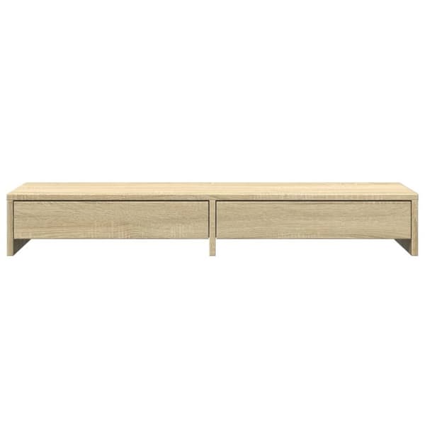 vidaXL Skjermstativ med skuffer sonoma eik 100x27x15 cm konstruert tre