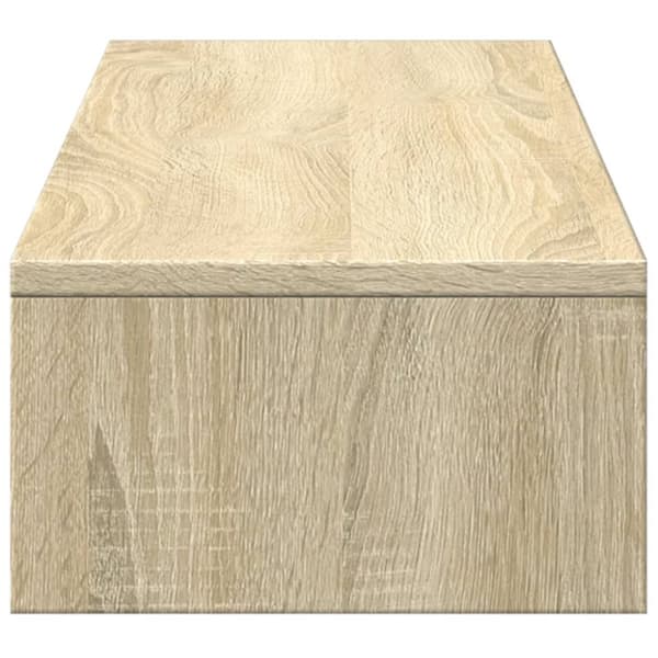 vidaXL Skjermstativ med skuffer sonoma eik 100x27x15 cm konstruert tre