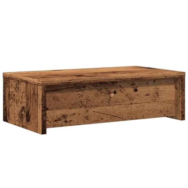 vidaXL Näyttöteline laatikoilla vanha puu 50x27x15 cm tekninen puu