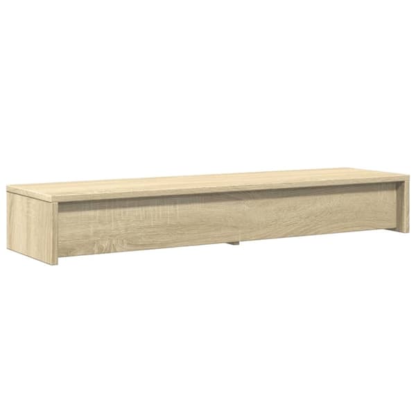 vidaXL skærmstander med skuffer 100x27x15 cm konstrueret træ sonoma-eg