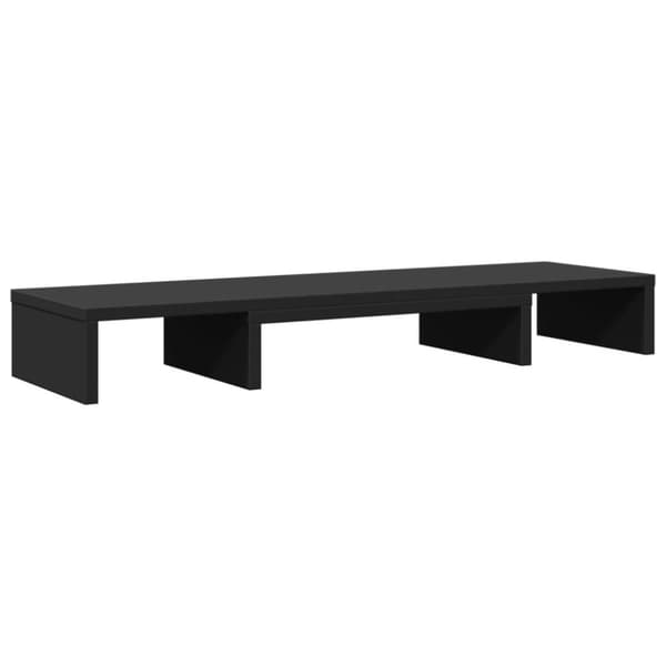 vidaXL skærmholder 80x24x10,5 cm justerbar konstrueret træ sort