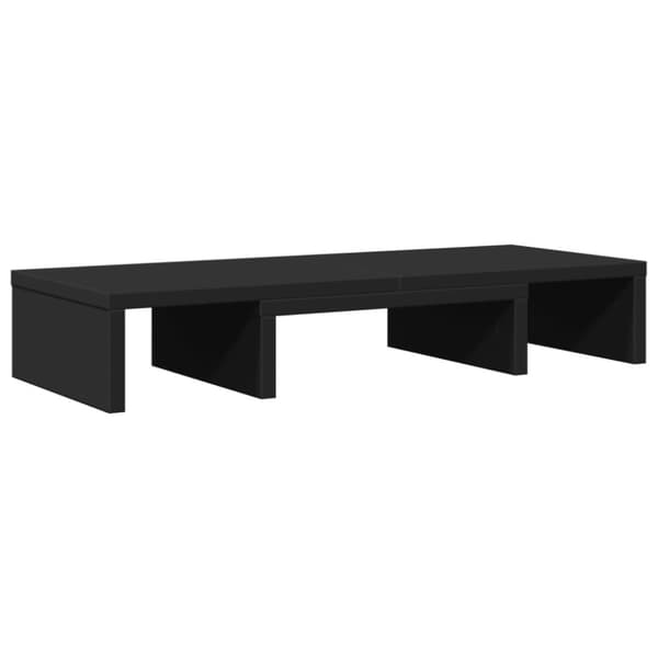 vidaXL skærmholder 60x24x10,5 cm justerbar konstrueret træ sort