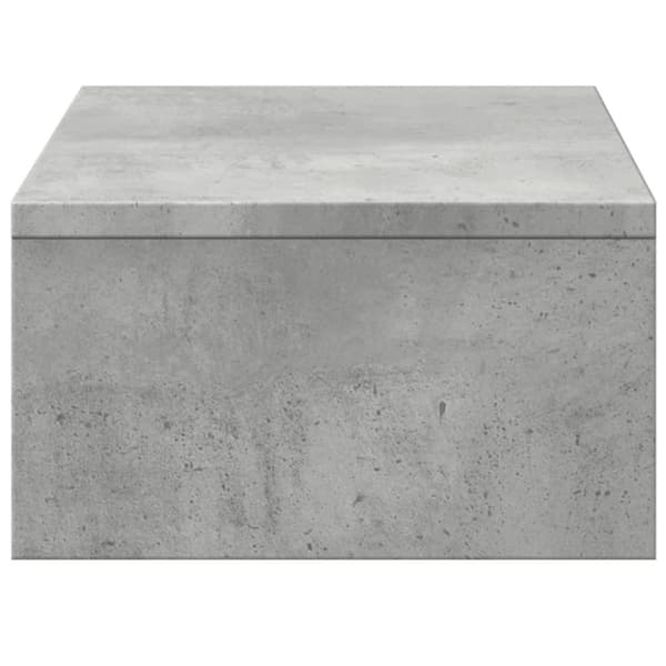 vidaXL Skjermstativ med skuffer betonggrå 50x27x15 cm konstruert tre