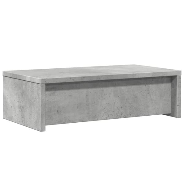 vidaXL Skjermstativ med skuffer betonggrå 50x27x15 cm konstruert tre