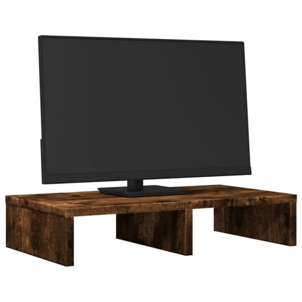 vidaXL Skärmställ rökfärgad ek 50x27x10 cm konstruerat trä
