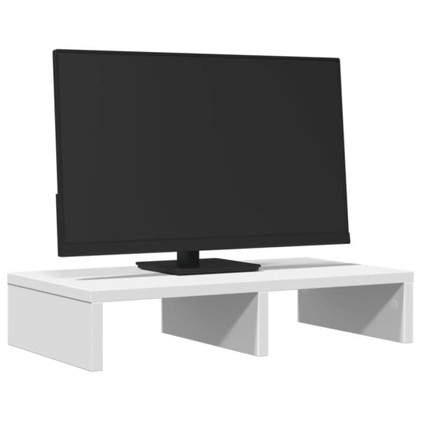 vidaXL Skjermhylle hvit 50x27x10 cm konstruert tre