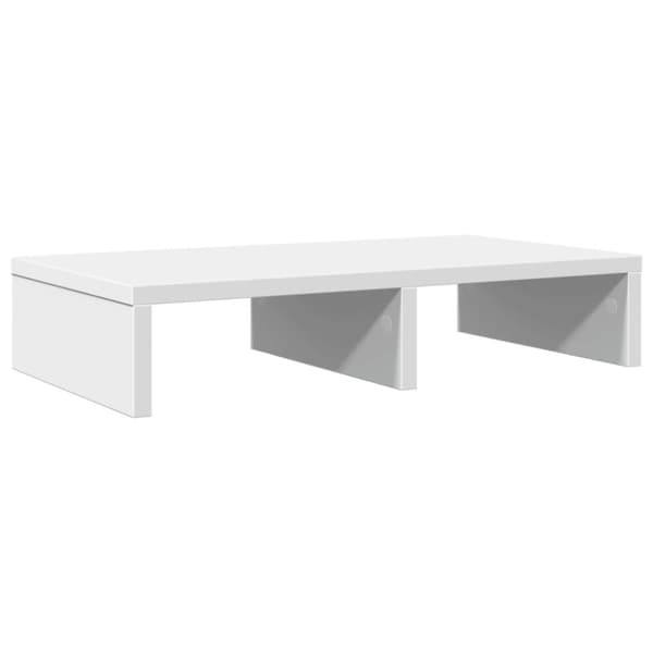 vidaXL Skjermhylle hvit 50x27x10 cm konstruert tre