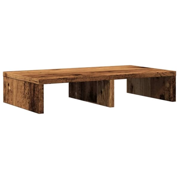 vidaXL skærmholder 50x27x10 cm konstrueret træ gammelt træ
