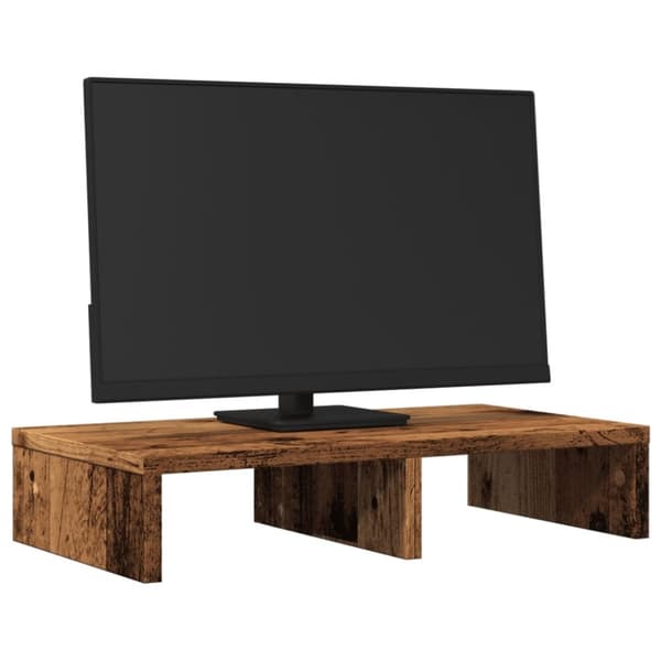 vidaXL skærmholder 50x27x10 cm konstrueret træ gammelt træ