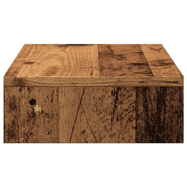 vidaXL skærmholder 50x27x10 cm konstrueret træ gammelt træ