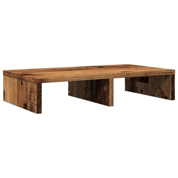 vidaXL skærmholder 50x27x10 cm konstrueret træ gammelt træ