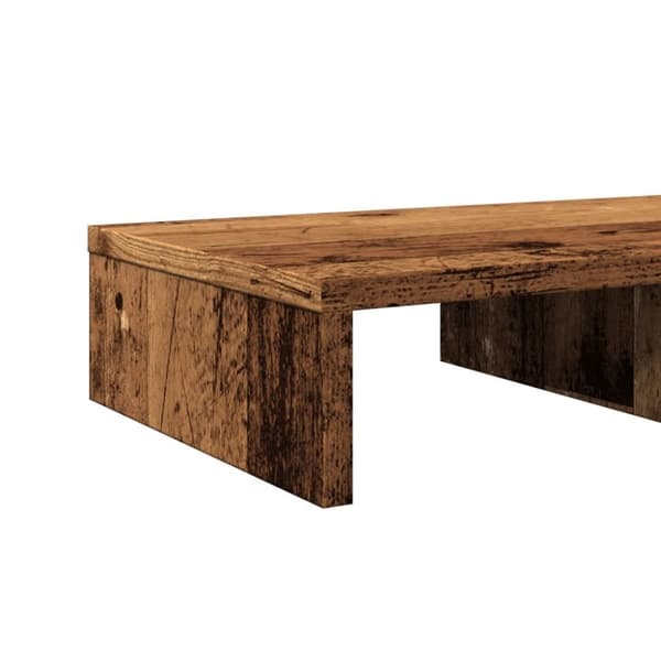 vidaXL skærmholder 50x27x10 cm konstrueret træ gammelt træ