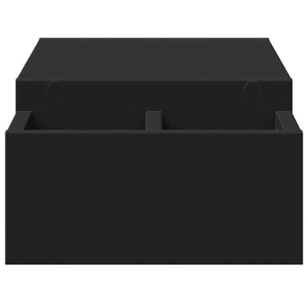 vidaXL Näyttöteline säilytystilalla musta 70x27x15 cm tekninen puu